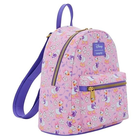 Loungefly Disney Daisy Duck Flower Mini Pink Purple Backpack NWT - Picture 13 of 15